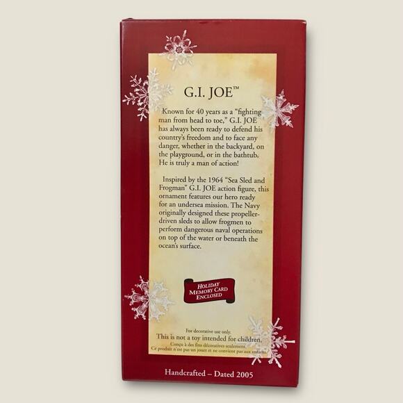 Hallmark G.I. Joe Sea Sled & Frogman Christmas Ornament Collectible 2005 - Picture 8 of 10